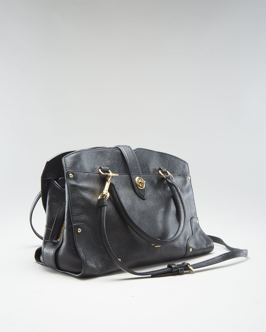 Coach Black Leather Cross Body Bag - O/S