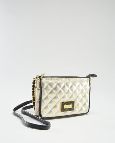 Y2K 00s Betsey Johnson Gold Cross Body Bag - O/S