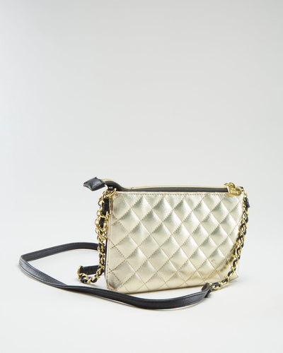 Y2K 00s Betsey Johnson Gold Cross Body Bag - O/S