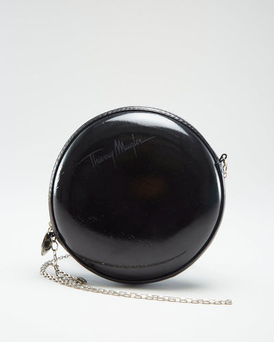Vintage 90s Thierry Mugler Round Patent Disc Bag - O/S