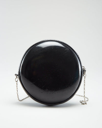 Vintage 90s Thierry Mugler Round Patent Disc Bag - O/S