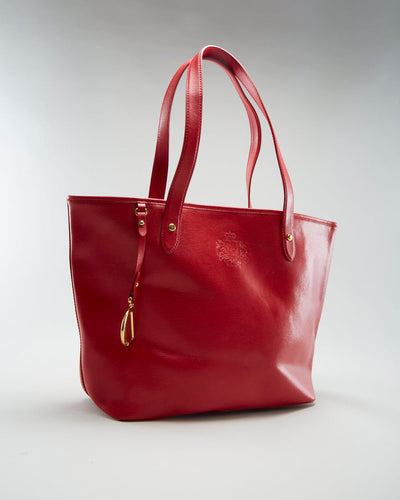 Lauren By Ralph Lauren Red Leather Hand Bag - O/S