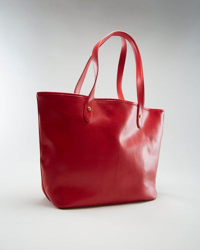 Lauren By Ralph Lauren Red Leather Hand Bag - O/S
