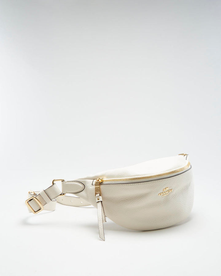 Coach Cream Leather Bum Bag - O/S
