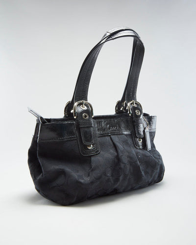 Y2K 00s Coach Black Monogram Handbag - O/S