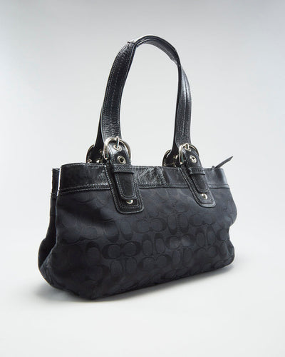Y2K 00s Coach Black Monogram Handbag - O/S