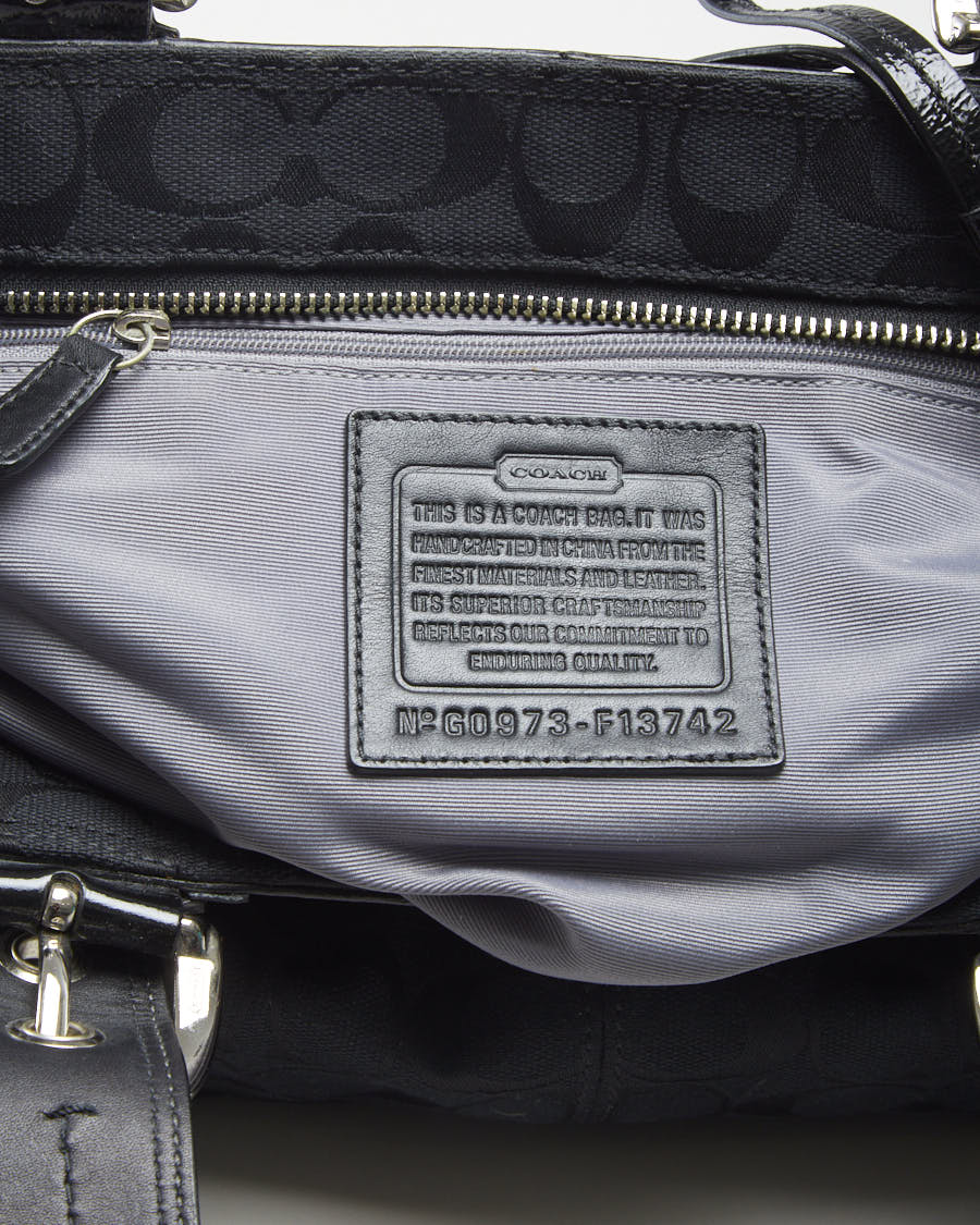 Y2K 00s Coach Black Monogram Handbag - O/S