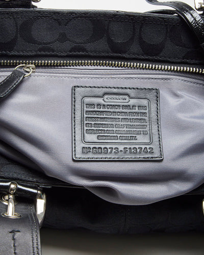 Y2K 00s Coach Black Monogram Handbag - O/S