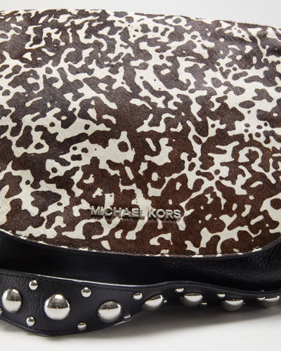 Michael Kors Leather Calf Hair Messenger Bag - O/S