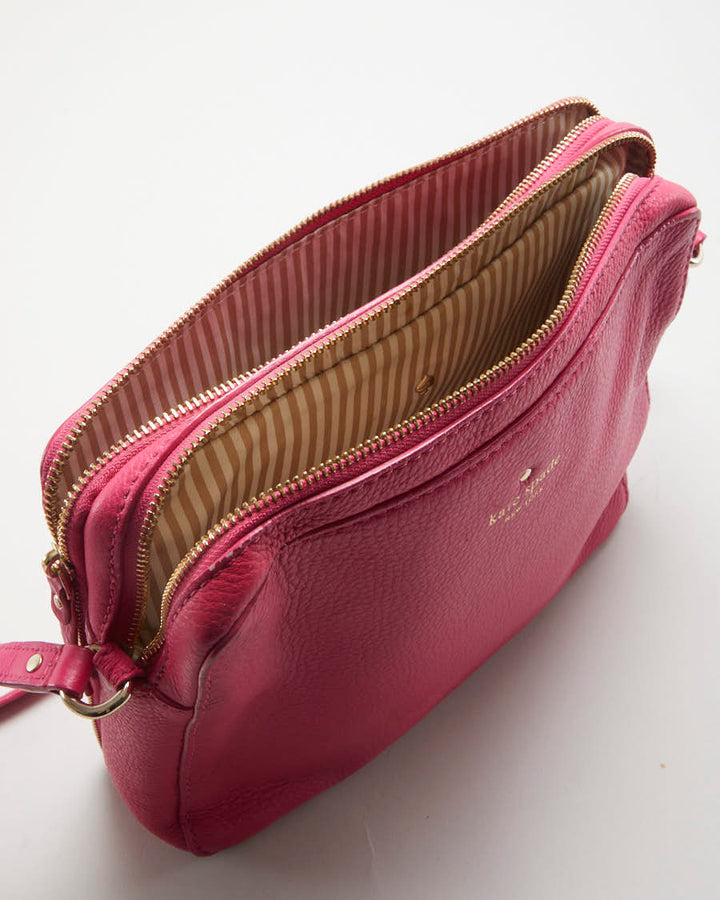 Kate Spade Pink Leather Cross Body Bag - O/S