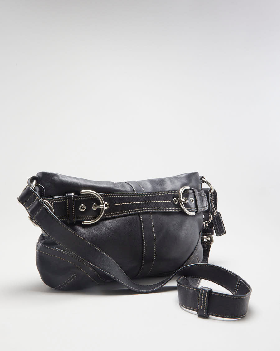 Coach Black Leather Soho Mini Duffle Bag - O/S