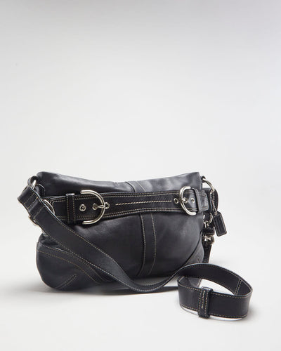 Coach Black Leather Soho Mini Duffle Bag - O/S