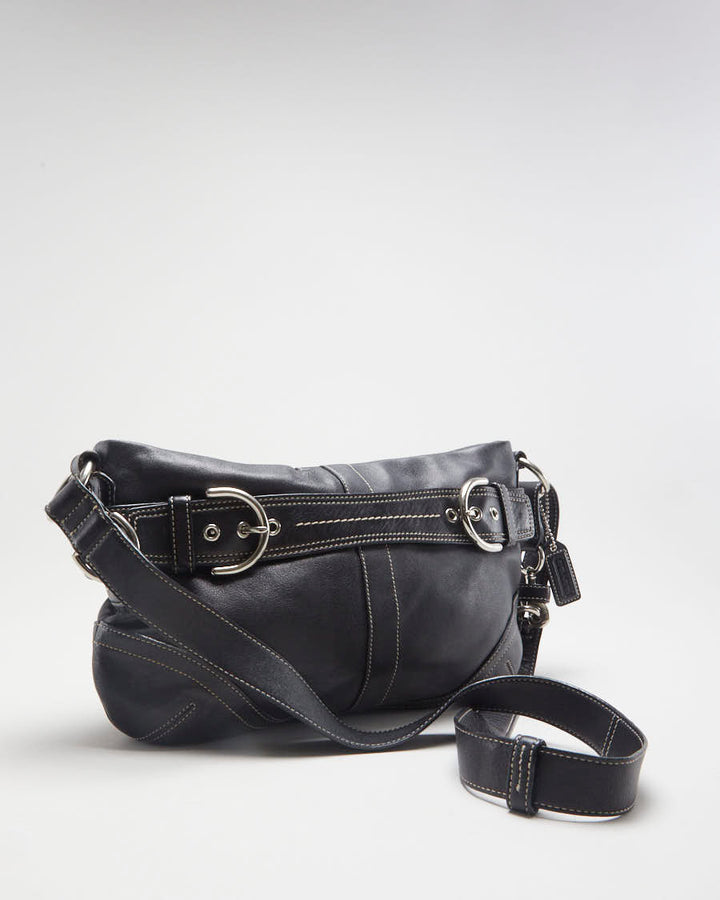 Coach Black Leather Soho Mini Duffle Bag - O/S