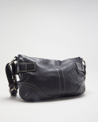 Coach Black Leather Soho Mini Duffle Bag - O/S