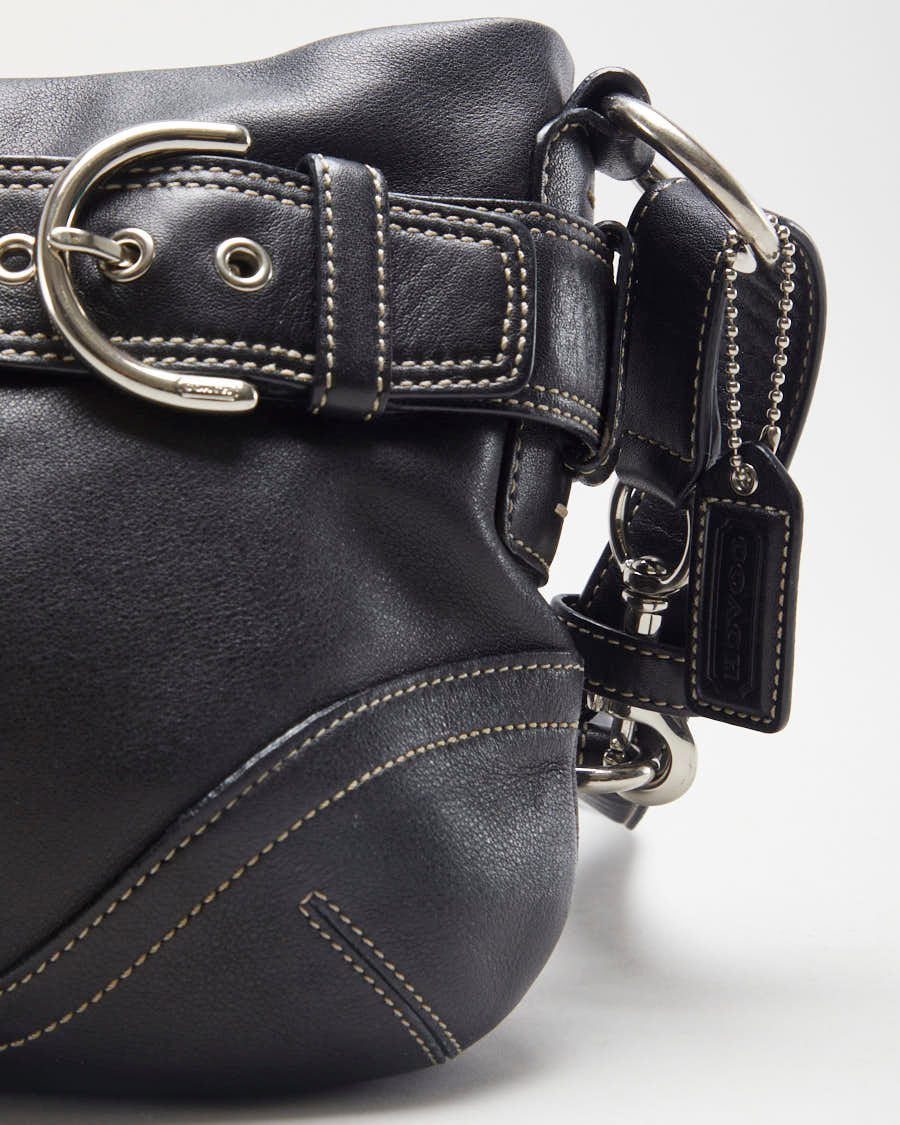 Coach Black Leather Soho Mini Duffle Bag - O/S