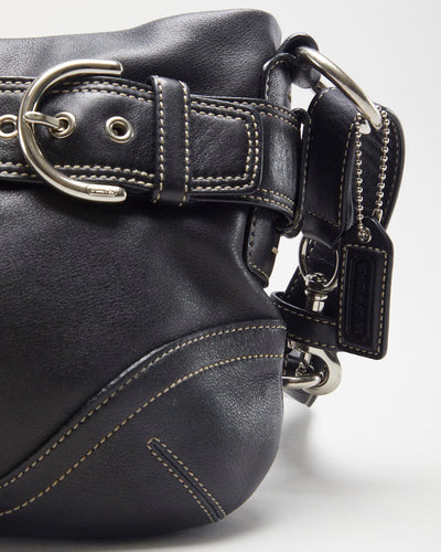 Coach Black Leather Soho Mini Duffle Bag - O/S