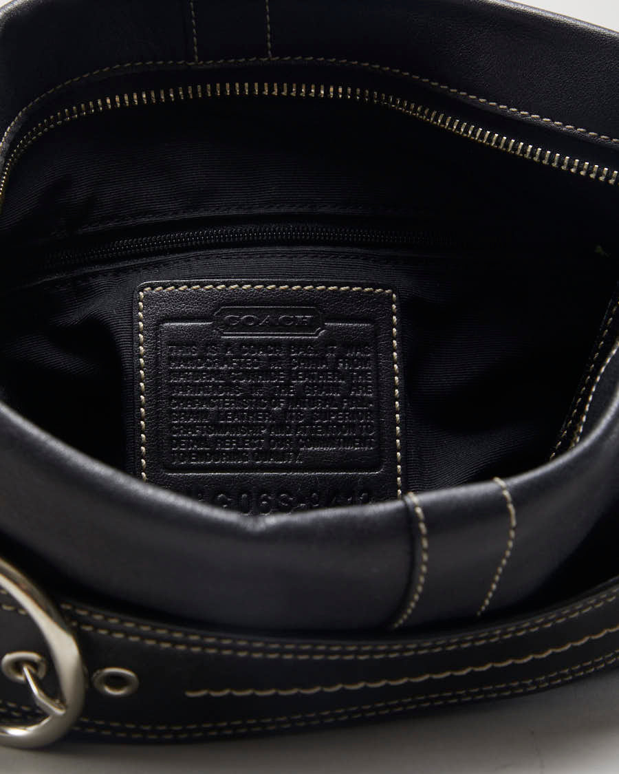Coach Black Leather Soho Mini Duffle Bag - O/S