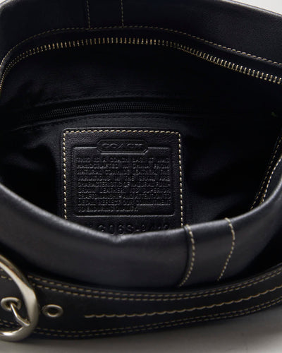 Coach Black Leather Soho Mini Duffle Bag - O/S