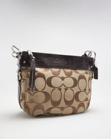 Y2K 00s Coach Brown Monogram Shoulder Bag - O/S