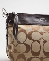Y2K 00s Coach Brown Monogram Shoulder Bag - O/S