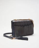 Tory Burch Black &amp; Gold Studded Cross Body Bag - O/S