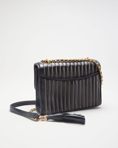 Tory Burch Black & Gold Studded Cross Body Bag - O/S