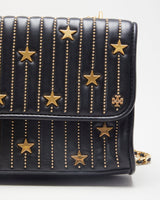 Tory Burch Black &amp; Gold Studded Cross Body Bag - O/S