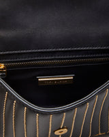 Tory Burch Black &amp; Gold Studded Cross Body Bag - O/S