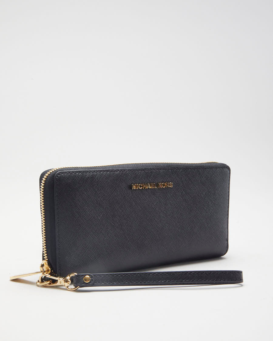 Michael Kors Black Leather Wallet - O/S