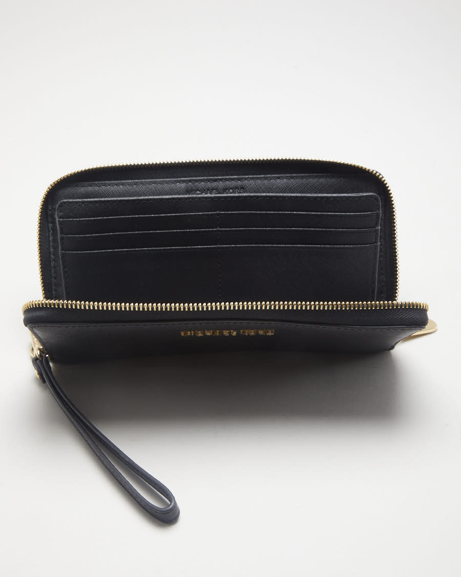Michael Kors Black Leather Wallet - O/S