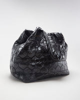 Betsey Johnson Black Love Heart Puffer Bag - O/S
