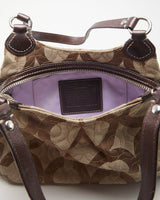 Y2K 00s Coach Brown Monogram Shoulder Bag - O/S