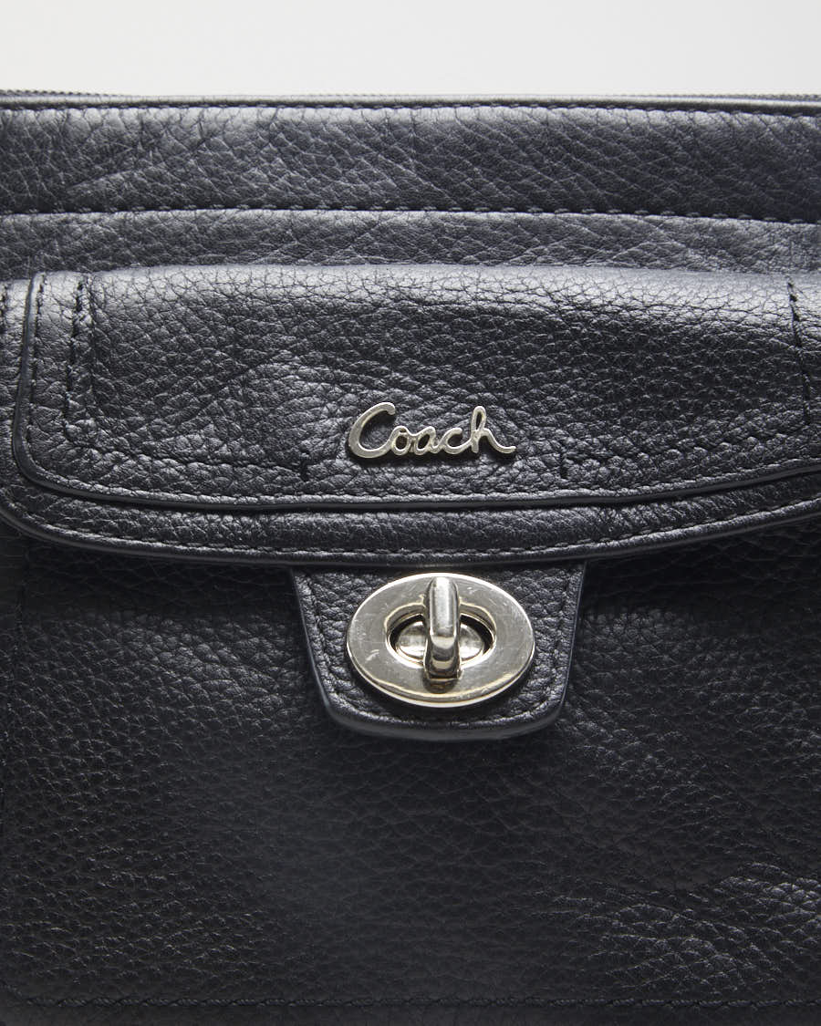 Coach Black Leather Small Cross Body Bag - O/S