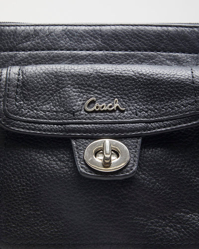 Coach Black Leather Small Cross Body Bag - O/S