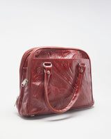 Vintage 70s Gran's Naturals Red Leather Embellished Handbag - O/S
