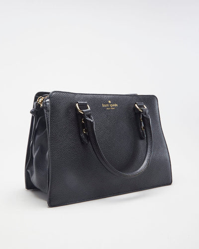 Kate Spade Black Pebbled Leather Handbag - O/S