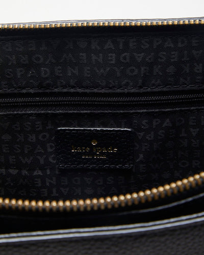 Kate Spade Black Pebbled Leather Handbag - O/S