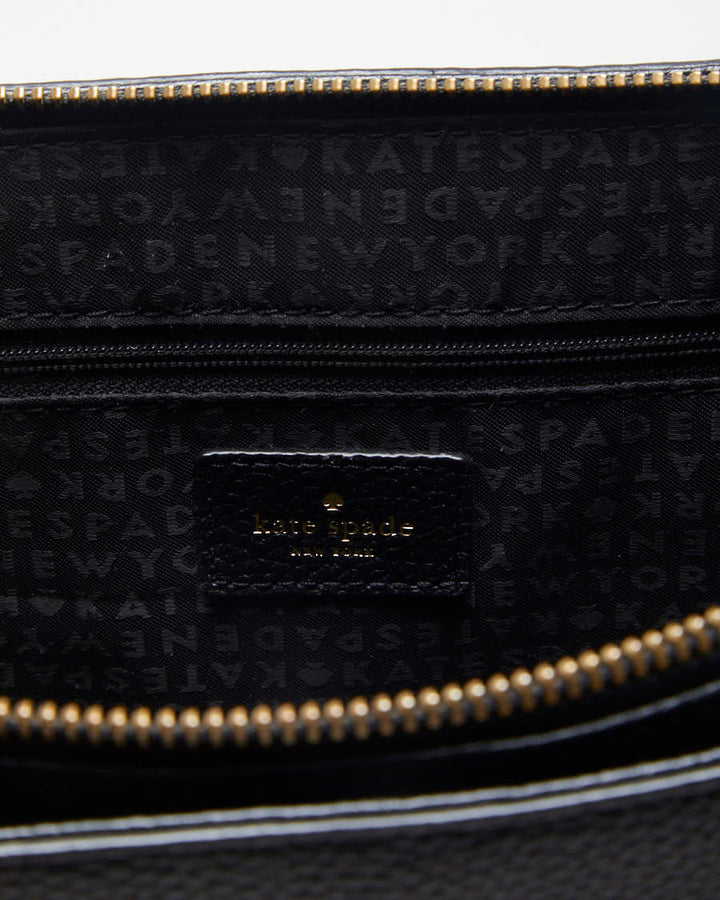 Kate Spade Black Pebbled Leather Handbag - O/S