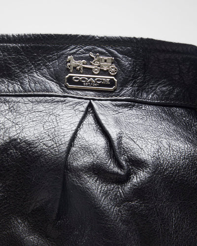 Coach Black Leather "Madison" Shoulder Bag - O/S