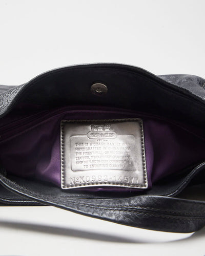 Coach Black Leather "Madison" Shoulder Bag - O/S