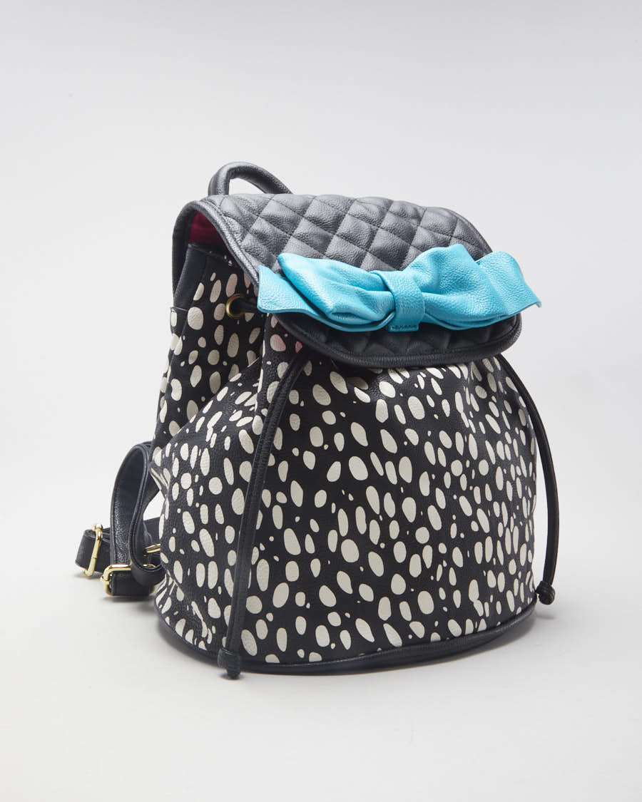 Betsey Johnson Leather Bow Backpack - O/S
