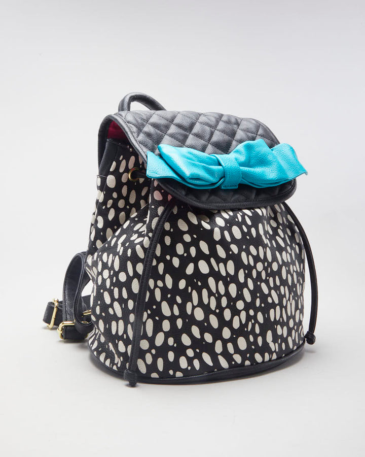 Betsey Johnson Leather Bow Backpack - O/S