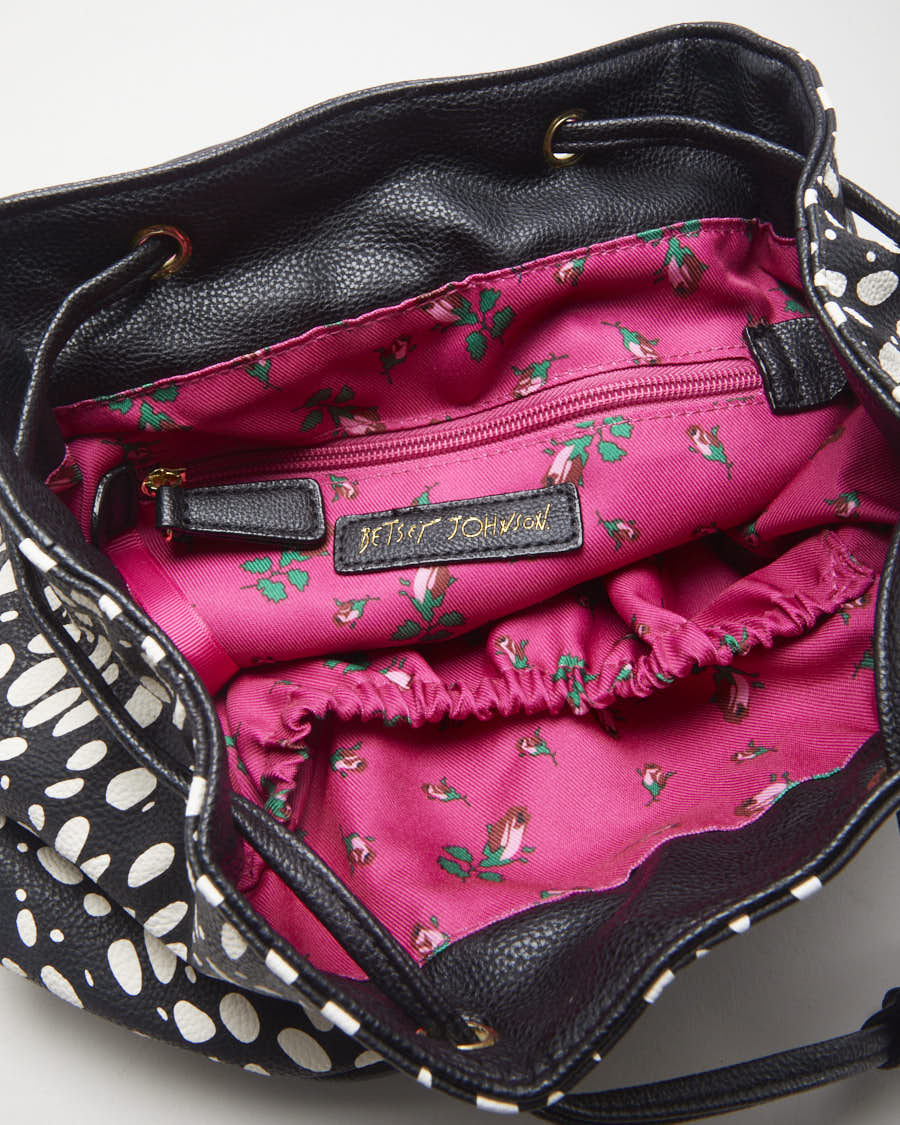 Betsey Johnson Leather Bow Backpack - O/S