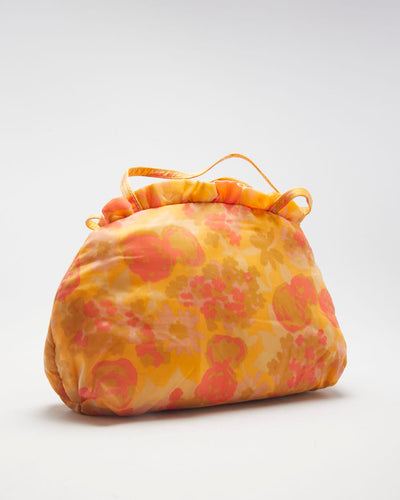 Vintage Orange & Pink Floral Clutch Bag - O/S