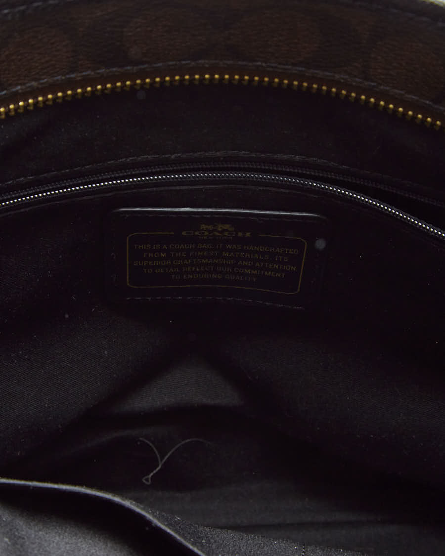 Coach Brown Monogram Leather Handbag - O/S