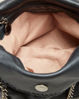 Stella McCartney Black Leather Bag With Silver Chain - O/S