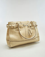 Y2K 00s Coach Beige Hampton Hand Bag - O/S