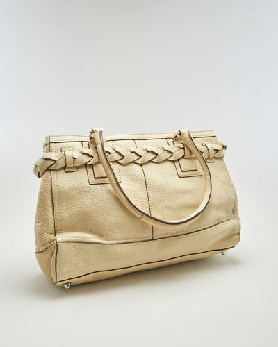 Y2K 00s Coach Beige Hampton Hand Bag - O/S