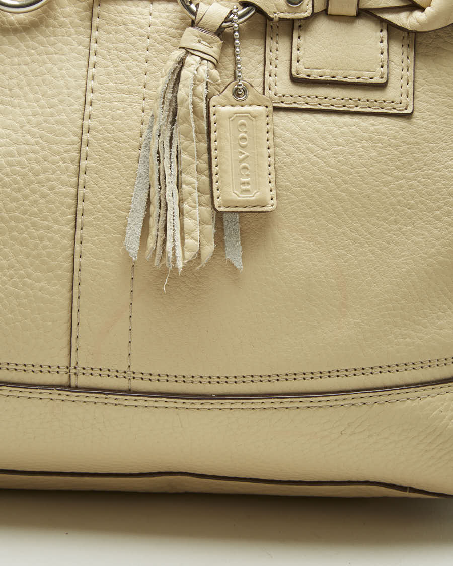 Y2K 00s Coach Beige Hampton Hand Bag - O/S