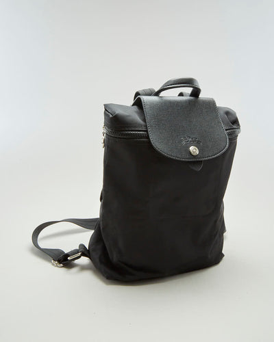 Longchamp Black Nylon Backpack - O/S